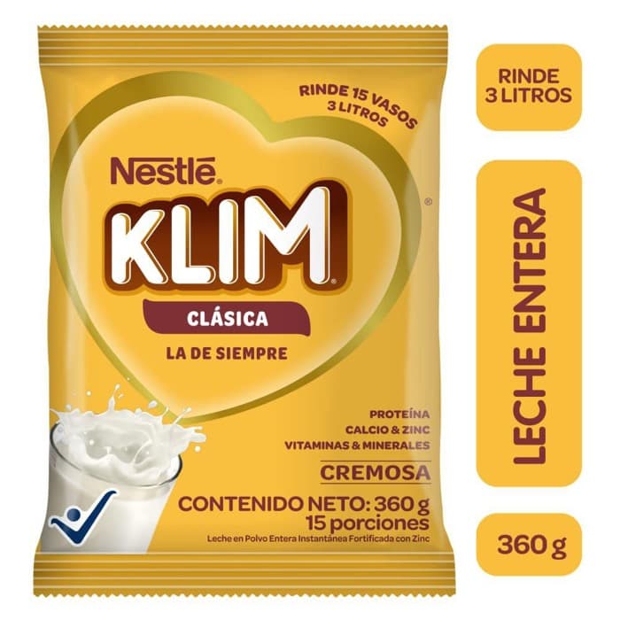 Leche en polvo Klim 380g