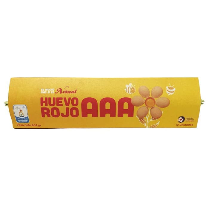 Huevos AAA rojos x 12 unidades