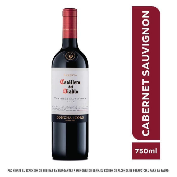 Vino tinto Casillero del Diablo Cabernet 750ml