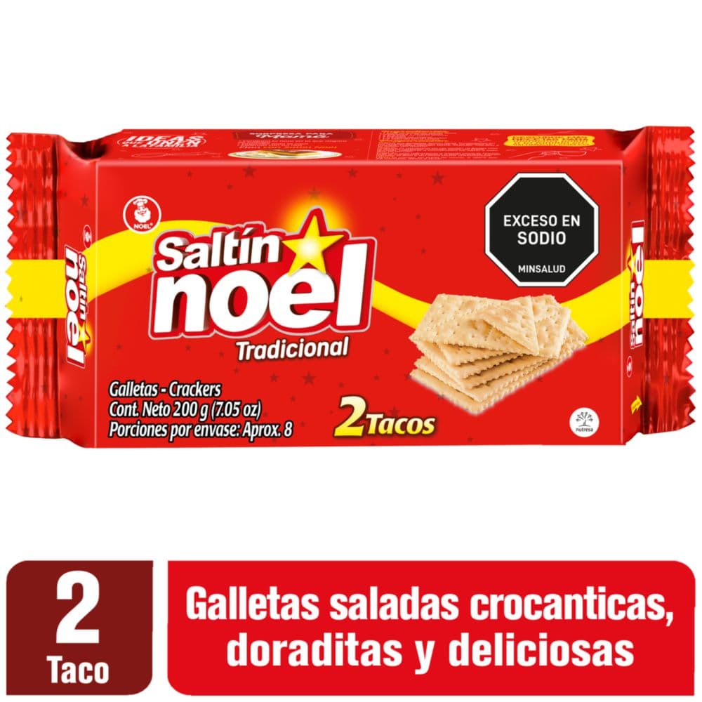 Galletas SALTIN NOEL tradicional x2 tacos (200  gr)