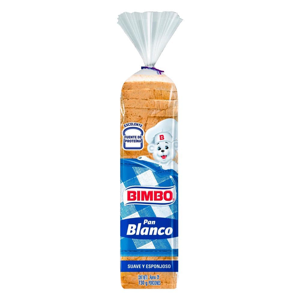Pan tajado BIMBO blanco suave esponjoso (730  gr)