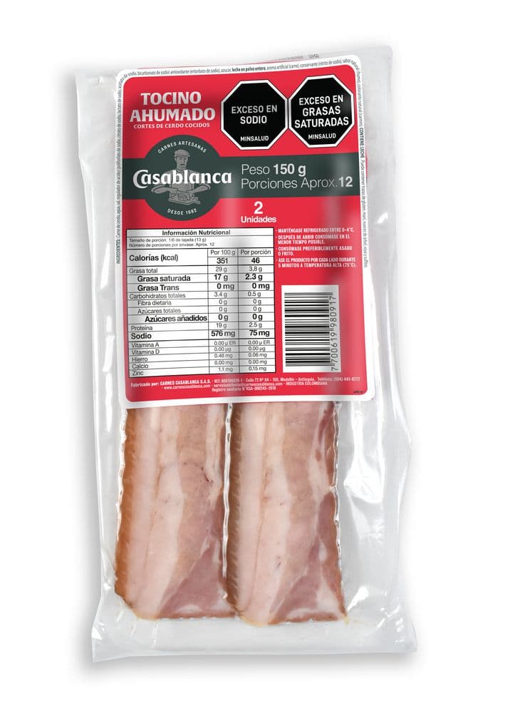 Tocino CASA BLANCA ahumado (150  gr)