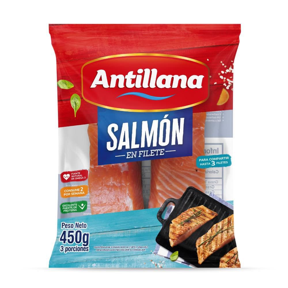 Filete de salmón ANTILLANA congelado (450  gr)