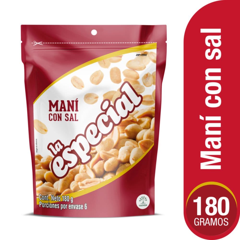 Maní LA ESPECIAL con sal (180  gr)