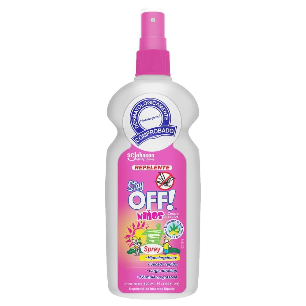 Repelente STAY OFF de insectos niños en spray (120  ml)