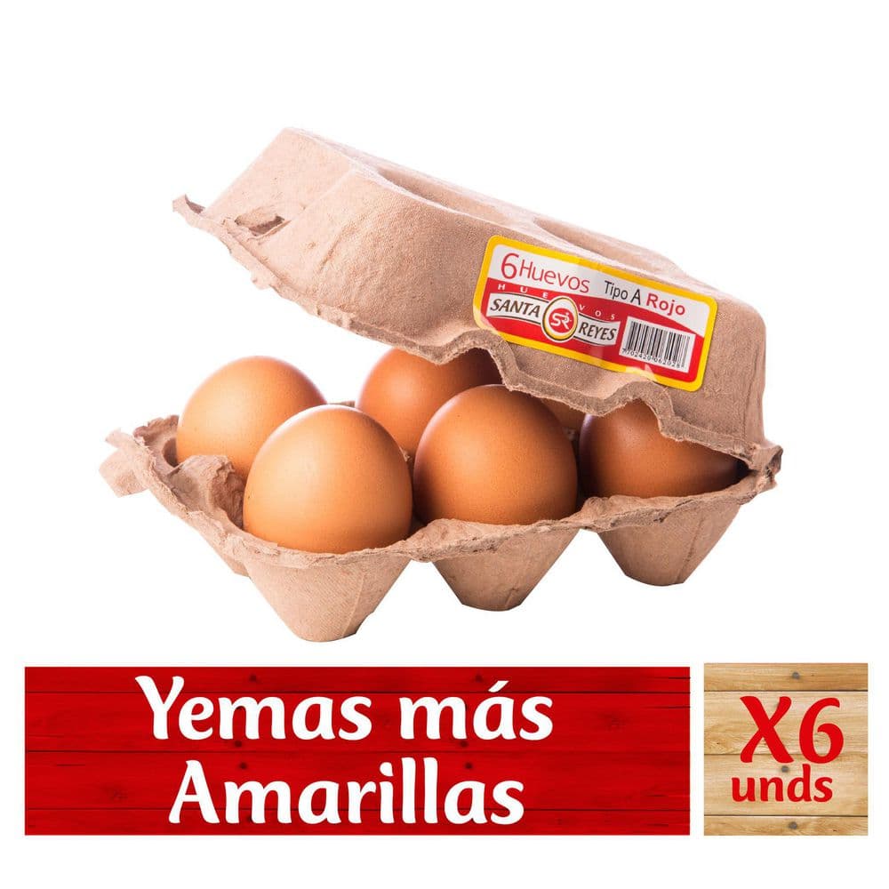 Huevos A SANTA REYES rojo  (6  und)