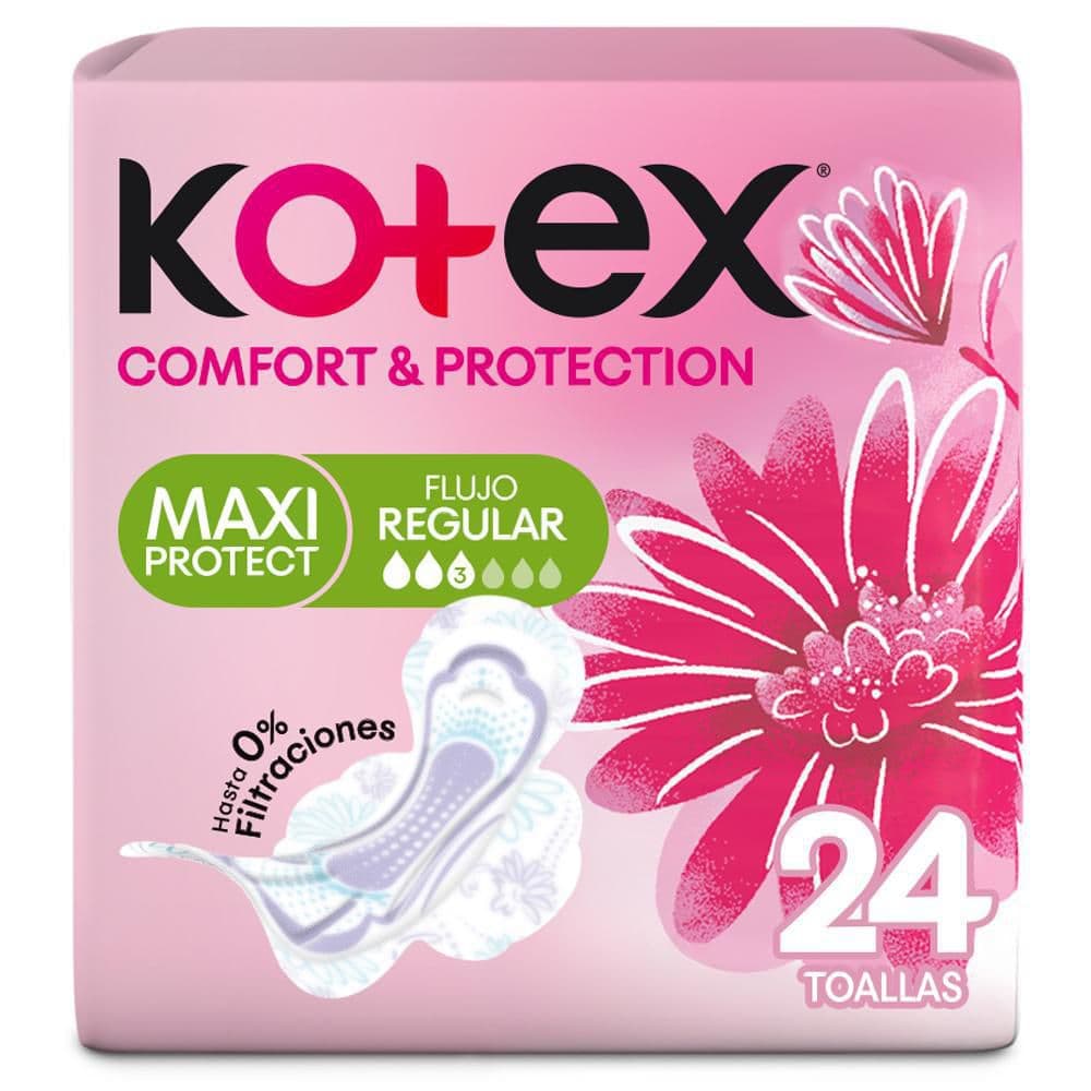 Toallas femeninas  KOTEX comfort y protección (24  und)