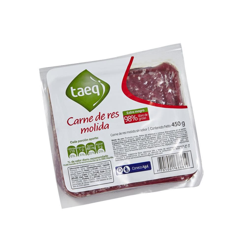Molida de res TAEQ fresco (450  gr)