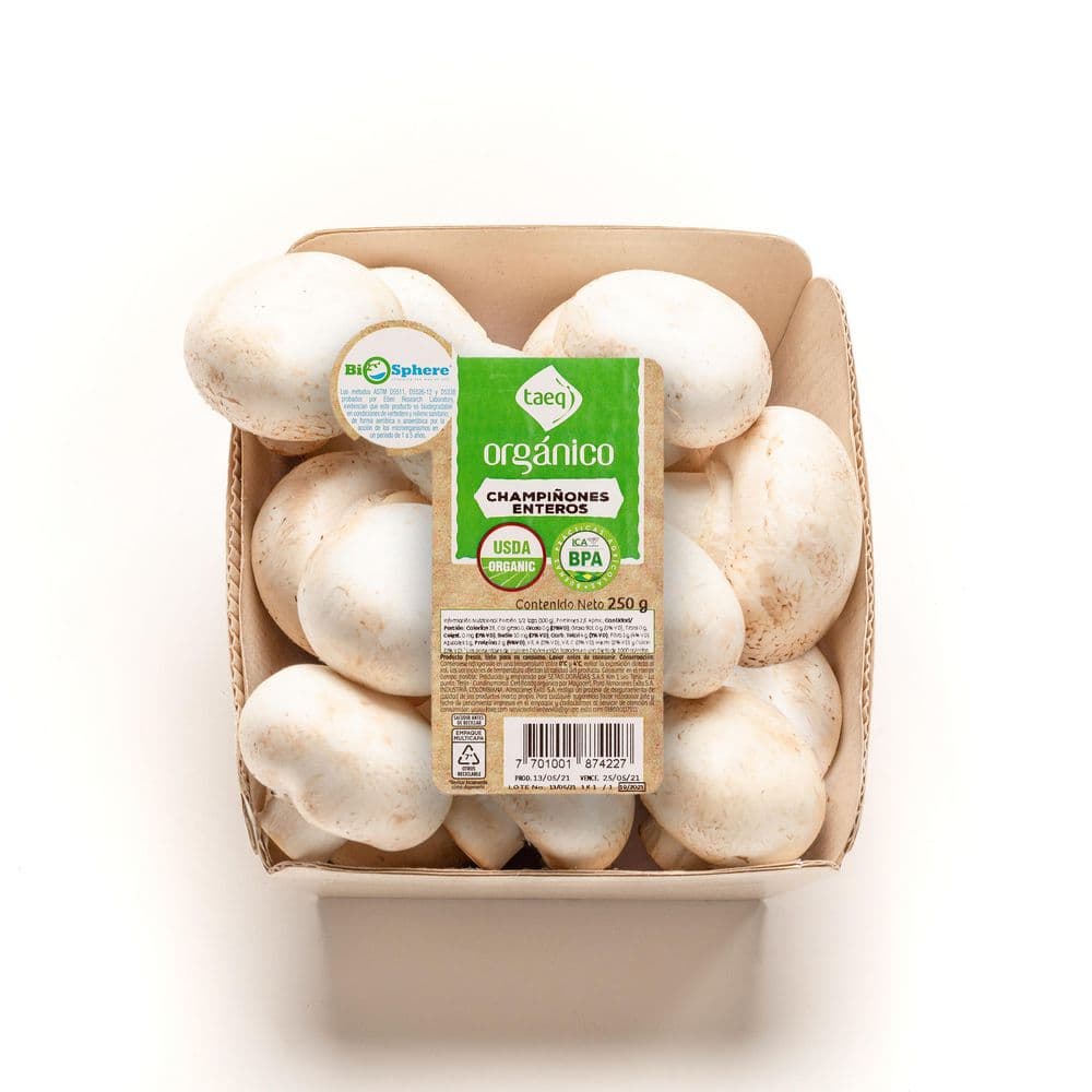 Champiñon Entero Organico TAEQ 250  gr