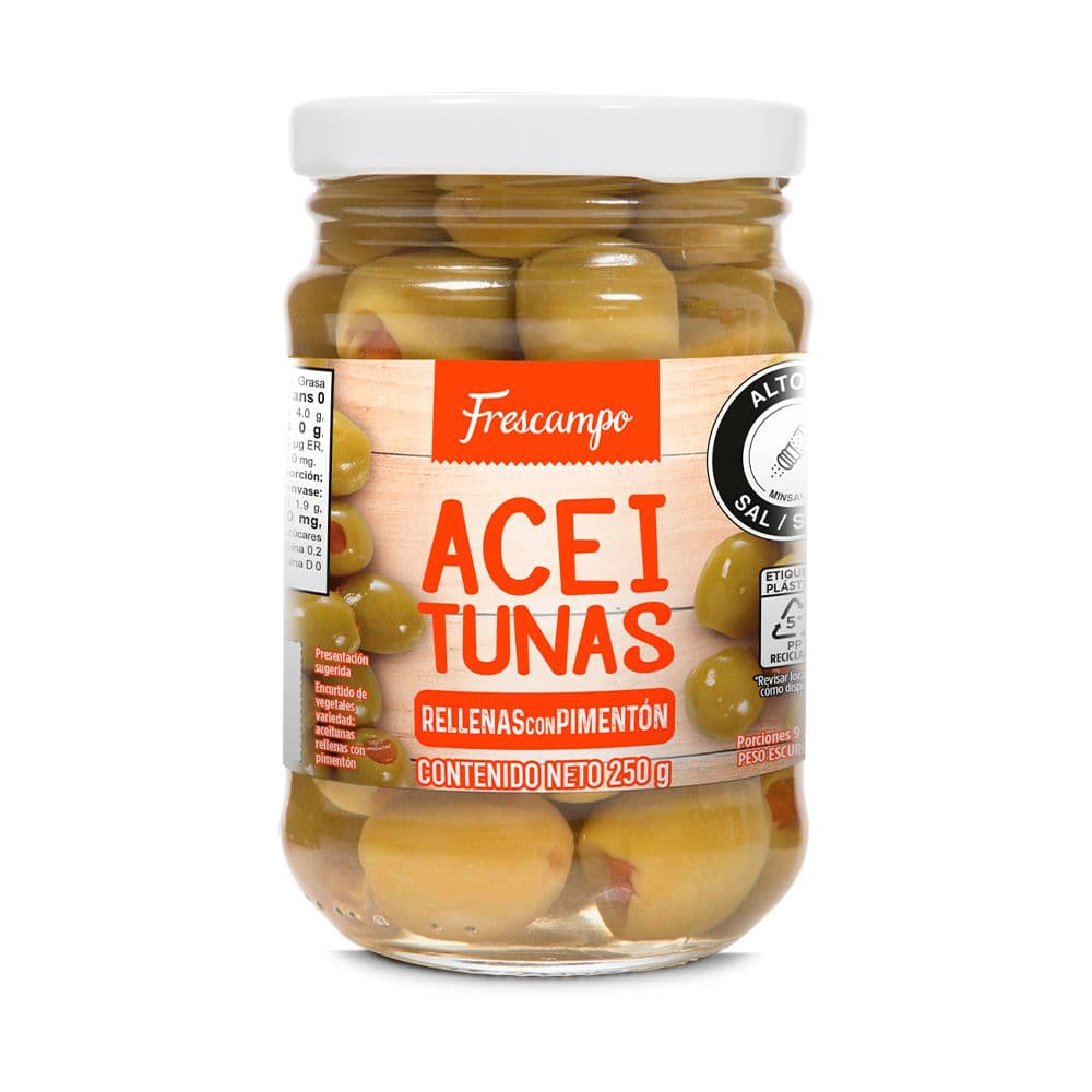 Aceitunas FRESCAMPO rellenas con pimentón (135  gr)