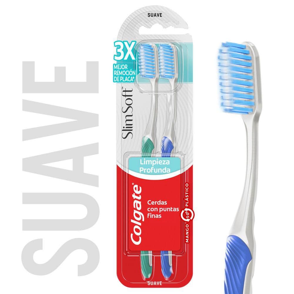 Cepillo de dientes COLGATE slim soft suave (2  und)