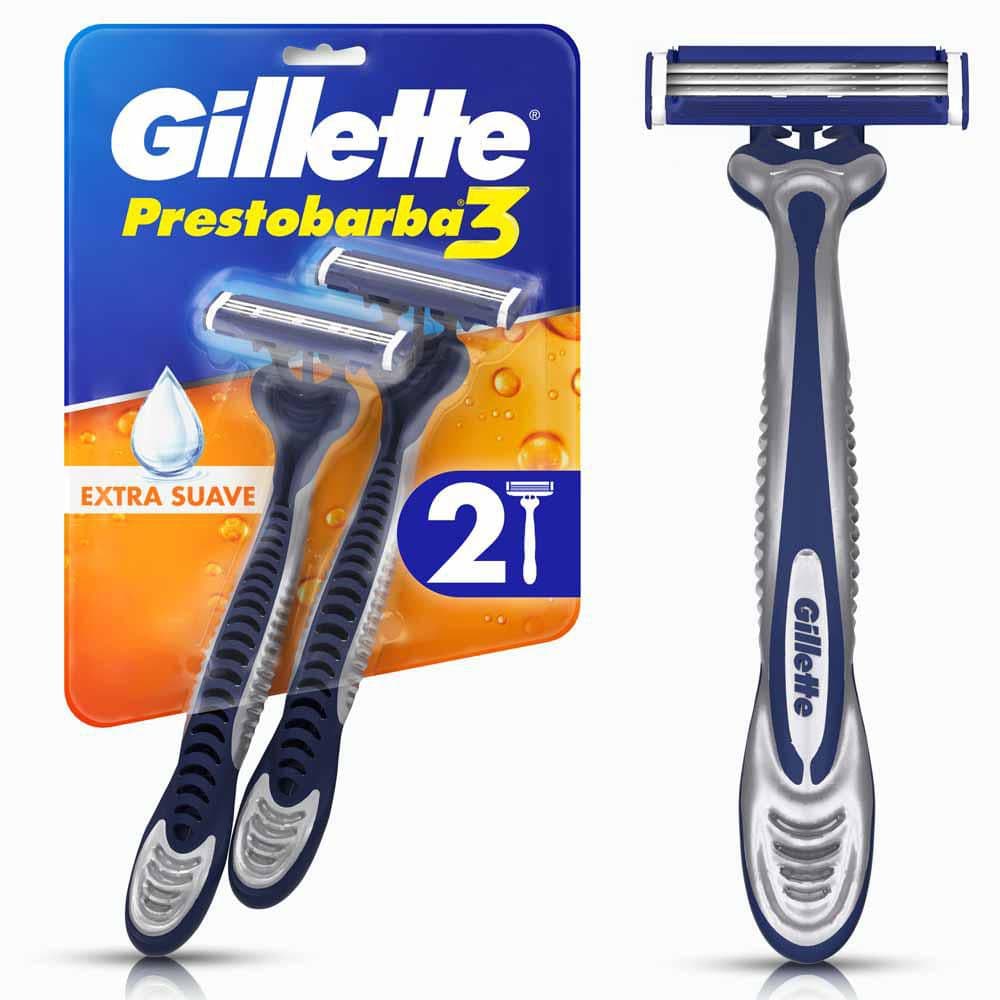 Cuchilla de afeitar PRESTOBARBA 3 gillette (2  und)